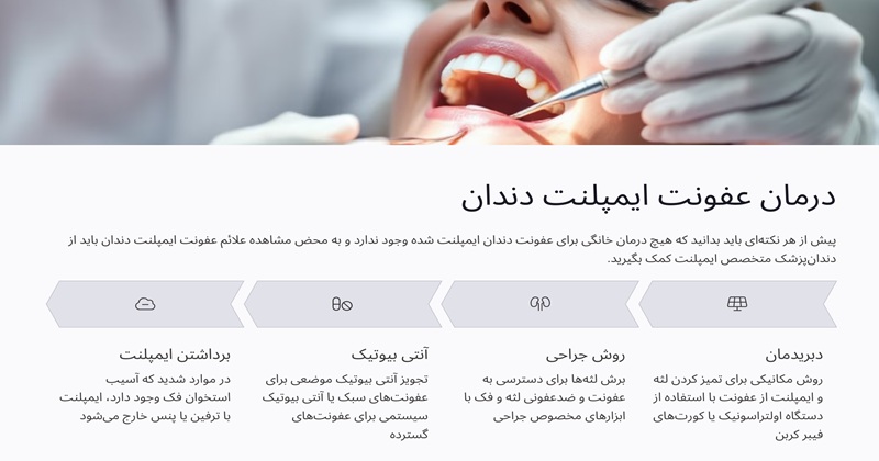 درمان عفونت ایمپلنت دندان