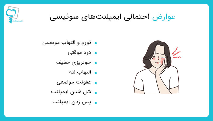 عوارض ایمپلنت‌های سوئیسی