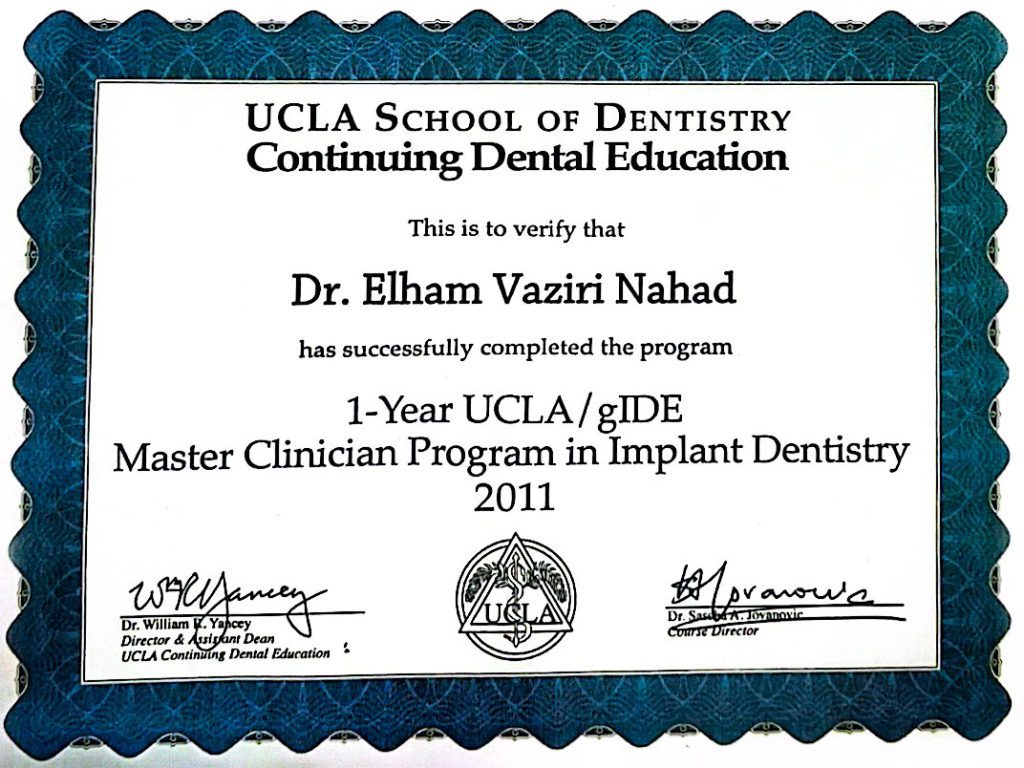 UCLA دکتر الهام وزیری