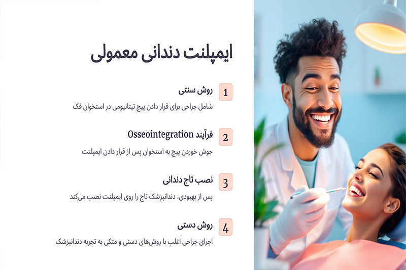ایمپلنت-معمولی-دندان