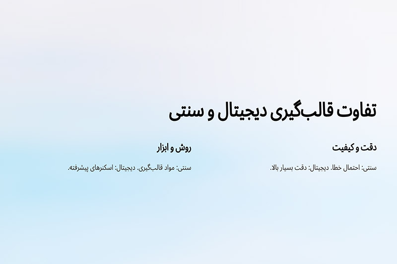 تفاوت-قالب‌گیری-دیجیتال-با-قالب-‌گیری-سنتی