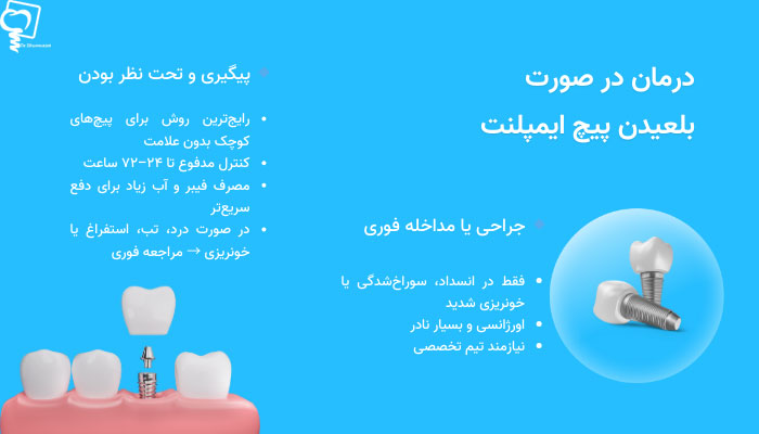 درمان قورت دادن ایمپلنت