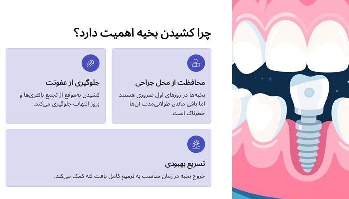 چرا کشیدن بخیه اهمیت دارد؟