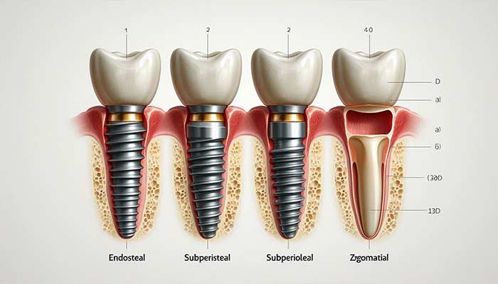 انواع ایمپلنت دندان